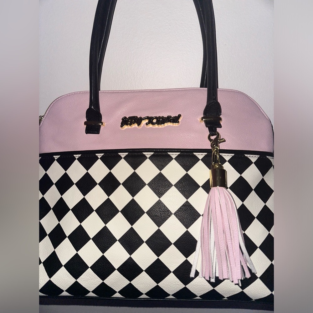 Betsey Johnson checkered purse